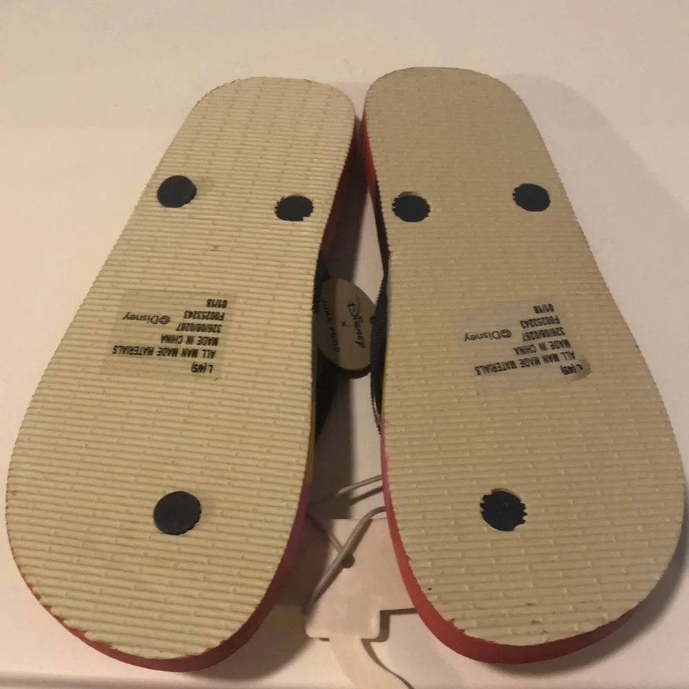 NWT Disney colorful slip on sandals flip flops